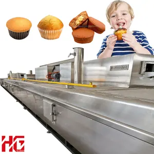 Automatic PLC Control High Quality High Productivity Automatic cake cupcake making cake production line for small business