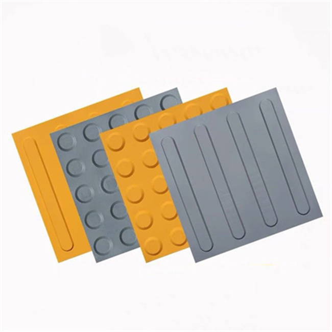 Veiligheid Pvc Rubber Tactiele Tegels Voor Blinde Tactiele Bestrating Tegel