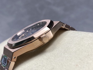 Reloj Mecánico de Buceo de Lujo, Super Calidad, Resistente al Agua, 41mm, Fábrica THB, Movimiento 3132, 15407, Audemars, Oro Rosa, Esqueleto - Product Image 4