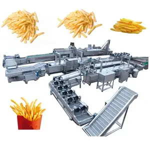 Hot Sale Fully Automatic Industrial Frozen French Fries Production Line Cassava Fresh Finger Potato Chips Making Machine Price