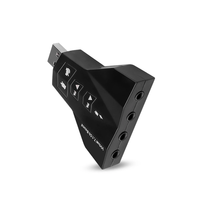 Carte audio virtuelle externe USB 7.1 3D avec double microphone et double interface audio, son et enregistrement indépendants pour PC et téléphone