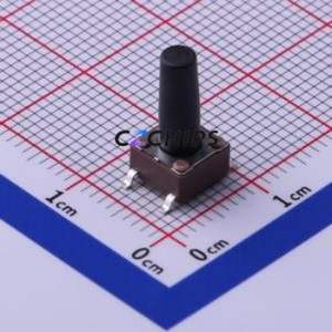 DTSM-66K-V-T/R Tactile Switch SMD-4P,6.2x6.2mm Switch Single Pole Single Throw Round Button 6.1mm 6.3mm - Product Image 1