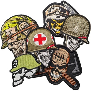 Patchs brodés thermocollants en feutre non tissé écologique Sea Guest, motifs camouflage, casque tactique, sac de moral, emblèmes médicaux et croix - Product Image 2