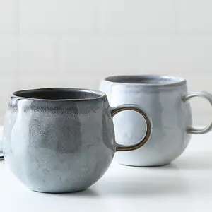 定制釉料复古大号批发促销礼品搞笑陶瓷茶杯马克杯石器咖啡杯