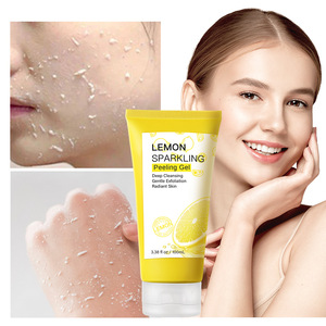 Gel exfoliante <span class=keywords><strong>espumoso</strong></span> de limón, exfoliante purificante para la piel, elimina las células muertas, sebo, cuidado de los poros, exfoliante calmante, lavado de cara - Product Image 3