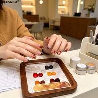 Gel de peinture personnalisé pour dégradé, effet verre ambré rétro, six grilles, pour l'automne et l'hiver