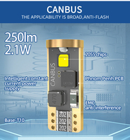 Nouvelles ampoules LED T10 BA9S W5W 3838 3SMD à décodage Canbus, luminosité accrue, gradation progressive, directement de l'usine