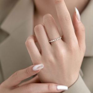 Anillos de Joyería de Diseño Especial Dylam, Plata de Ley 925 con Baño de Rodio, Accesorios de Uso Diario, Anillo de Plata Irregular con Diseño de Fragmentos - Product Image 2
