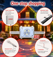 Contrôleur Wi-Fi intelligent pour lumières de Noël permanentes 48V Jellyfish, 200ft 300ft 400ft, 6 projecteurs LED sur rail pour décorations de fêtes