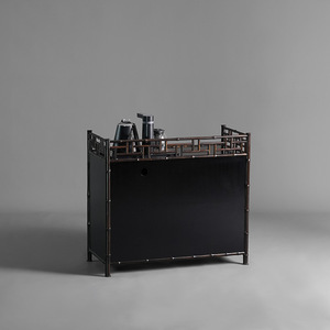 Handmade purple bamboo tea cabinet, small tea sideboard, bamboo mini household water bottle, integrated <b>sofa</b> <b>side</b> <b>table</b> - Product Image 4