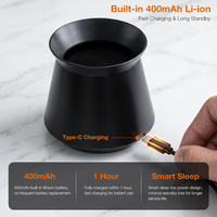 J&R 500g 0.1g Tasse doseuse compacte rechargeable à LED pour café expresso, herbes et grains, avec balance intégrée