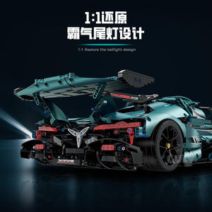 Guli 10612 - Coche de Bloques de Construcción Compatible con LEGO, Modelo Apollo Azul Electrochapado, Escala 1:8 para Adultos - Product Image 4