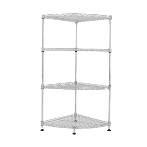 Tùy chỉnh 4-Tier vuông Chrome dây Kệ thường vụ Loại kim loại kệ lưu trữ dễ dàng cài đặt dây kệ - Product Image 4