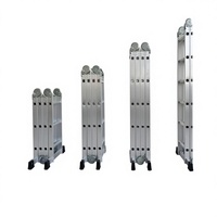 Échelle en aluminium multi-positions 4x4 pliable et combinable pour la maison et l'entrepôt