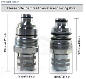 Гидравлический быстроразъемный соединитель (картридж) с плоским торцом для Bobcat 7246802, аналог оригинального, для мини-погрузчиков - Product Image 4