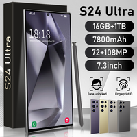 Teléfono Celular Original S24 Ultra 16GB+512GB Smartphone de 7 Pulgadas Desbloqueado Doble SIM Teléfonos 5G Android 13.0