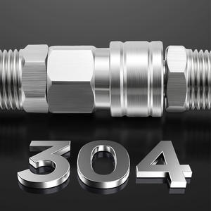304 Stainless Steel C-Type Self-Locking Quick Connector High Temperature High Pressure <b>Air</b> <b>Compressor</b> Pneumatic <b>Parts</b> - Product Image 2