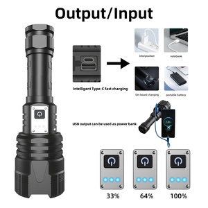 Đèn Chiếu Mạnh Mẽ Đèn Pin Chịu Lực Mạnh Đèn Pin Săn Bắn Có Thể Sạc Lại Công Suất Cao Chùm Tầm Xa 2KM 10000 Lumen - Product Image 6