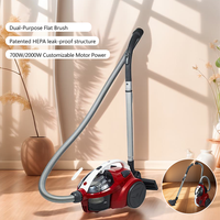 Aspirateur bidon 2000W haute puissance et capacité de dépoussiérage de 1,4 L pour usage domestique