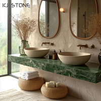 Offre Spéciale d'Australie marbre naturel double éviers salle de bain antique lavabo comptoir en pierre