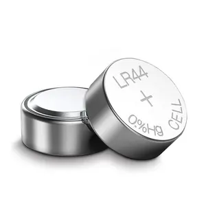 GMCELL 1.5V אלקליין כפתור לחצן AG13 LR44 סוללה מתכת כסף שעון סוללה כפתור תא