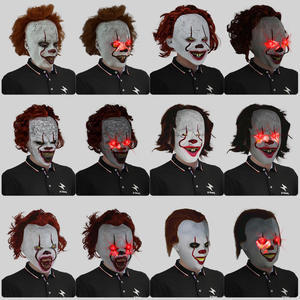 BAIGE Horreur Script Tuer Clown Masque Latex Matériel pour <span class=keywords><strong>Film</strong></span> Tv Halloween Party Performance Props - Product Image 3