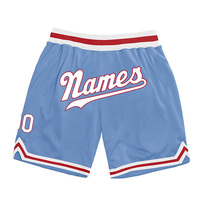 Short de basket-ball en polyester léger et respirant avec broderie personnalisée short de basket-ball en maille vierge pour hommes en vrac
