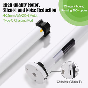 Persianas de ventana ZSHINE persianas enrollables motorizadas de doble capa persianas enrollables Jacquard opacas completas telas funcionan con altavoz Alexa - Product Image 2