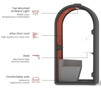 Cabine d'étude moderne en aluminium durable insonorisée avec mobilier pour bureau à domicile