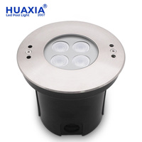 Lampe LED submersible encastrée IP68 24V en acier inoxydable 12W blanc chaud pour piscine et fontaine de bassin, fonction étanche