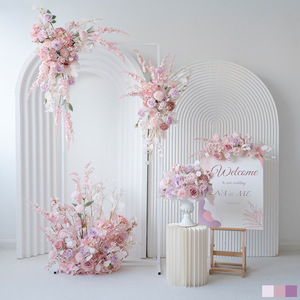 LANJO Autumn Pink Floral <b>Swag</b> For Wedding Sign Board, Engagement And Birthday Party Decor - Product Image 1