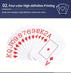 Cartes de <span class=keywords><strong>poker</strong></span> personnalisées en PVC, surface mate lisse, carte publicitaire de table avec boîte d'emballage rigide pour jeux de loisirs - Product Image 4