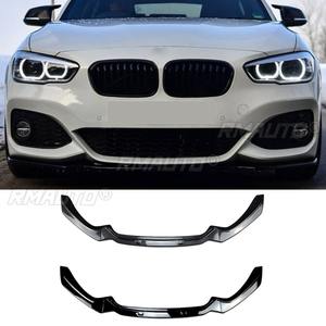 Pour BMW Série 1 F20 F21 M-Pack 118i 120i 2015-2019 Kit Carrosserie Diffuseur Lame de Pare-chocs Avant 3 Pièces Protection Pare-chocs - Product Image 2
