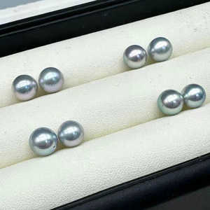 Nước biển tự nhiên akoya ngọc trai màu xanh tăng grey Loose ngọc trai tùy chỉnh sai sót nhỏ hoàn hảo vòng AAA Lớp 2-12mm DIY - Product Image 4