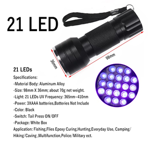Lampe de pêche à UV pour la pêche, outil de fixation de la mouche, époxy, 9/21 led - Product Image 4