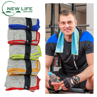 Serviette de sport en microfibre cationique teinte, portable et enroulable, pour gym et yoga, vente en gros