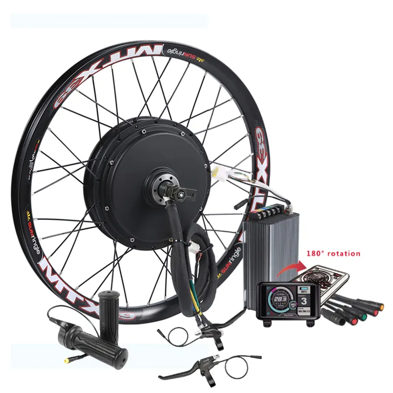 High speed ebike motor kit 3000w 5000w 8000w 72v electric bike conversion kits with sabvoton controller