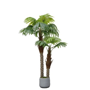 Multi-Stem Luxury <b>Artificial</b> Palm <b>Tree</b> UV Resistant Water Resistant Eco-Friendly Plastic Detachable Trunks for Home Office Hotel - Product Image 1