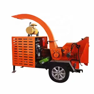 Hoge Efficiëntie Dieselmotor 32HP Mobiele Hout Crusher Afval Boomtak Crusher Tuin Houtversnipperaar