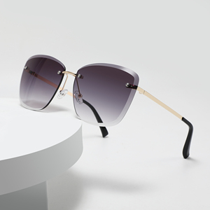 แว่นตากันแดดอินเทรนด์ใหม่2025แว่นตากันแดดวินเทจแฟชั่นไร้ขอบแว่นกันแดดสตรีเลนส์ UV400 - Product Image 4