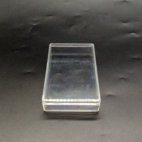 Boîte de présentation rectangulaire en plastique transparent avec couvercle séparé pour l'emballage de petits cadeaux