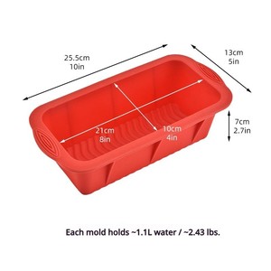 Plaques de cuisson rectangulaires souples antiadhésives en silicone populaires pour la cuisine, le four et la préparation quotidienne de pain et de toasts - Product Image 5