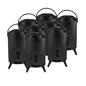 Dispensador de Té con Leche AstaHess de 8L, Contenedor de Bebidas Aislado de Acero Inoxidable con Grifo y Base Negra - Product Image 4