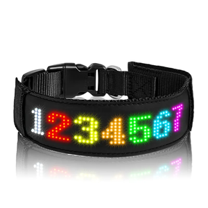 Smart App Control LED Flashing <b>Dog</b> Collar <b>Tag</b> Programmable Display Message Led Pet Collar - Product Image 5