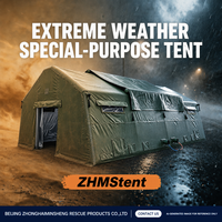 Tente de secours gonflable de luxe en PVC, imperméable, robuste, abri tactique de commandement, base de coordination portable pour interventions d'urgence