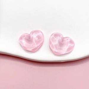 Abalorios de Corazón Irregulares con Ondas de Agua, Cabujones de Corazón para Manualidades y Scrapbooking - Product Image 5