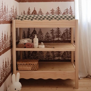 <span class=keywords><strong>Fasciatoio</strong></span> in Legno con 2 Ripiani, Moderno Tavolo Cambio Pannolini per Neonati - Product Image 2