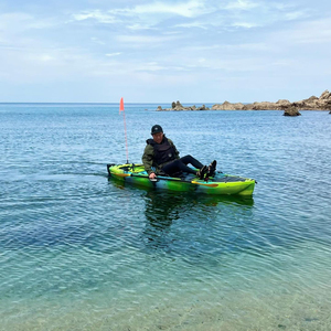 Kayak de pêche à pédales en PEHD de 10 pieds, monoplace, type sit-on-top, avec moteur électrique, durable pour l'océan et les lacs, canoë motorisé - Product Image 2