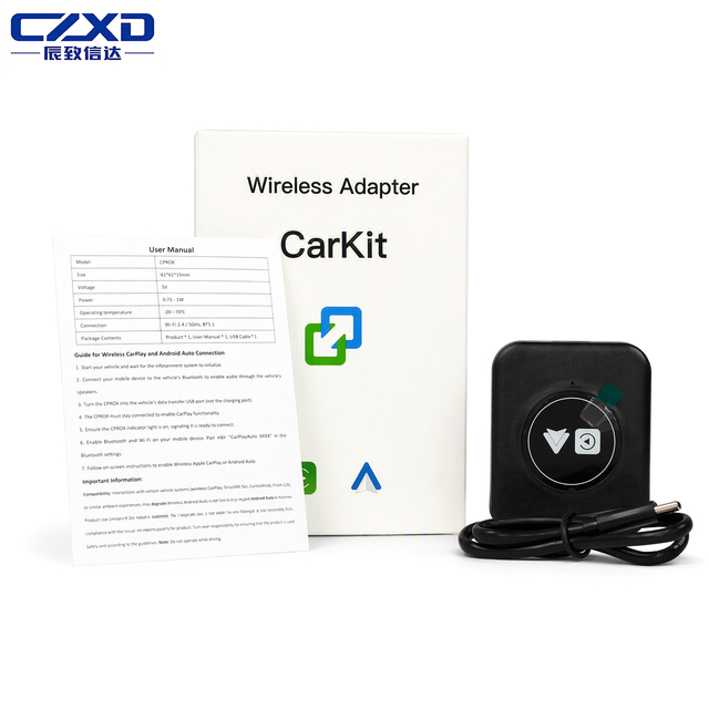 Wireless CarPlay Android Auto Adapter Dongle for Factory Wired CarPlay Convert to Wireless Smart Link Box