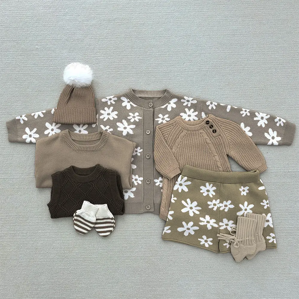 Abiti Mildream Toddler 100% cotone Baby abbigliamento per bambini Set Pullover autunno inverno maglione Set ragazzi ragazze maglione lavorato a maglia bambino